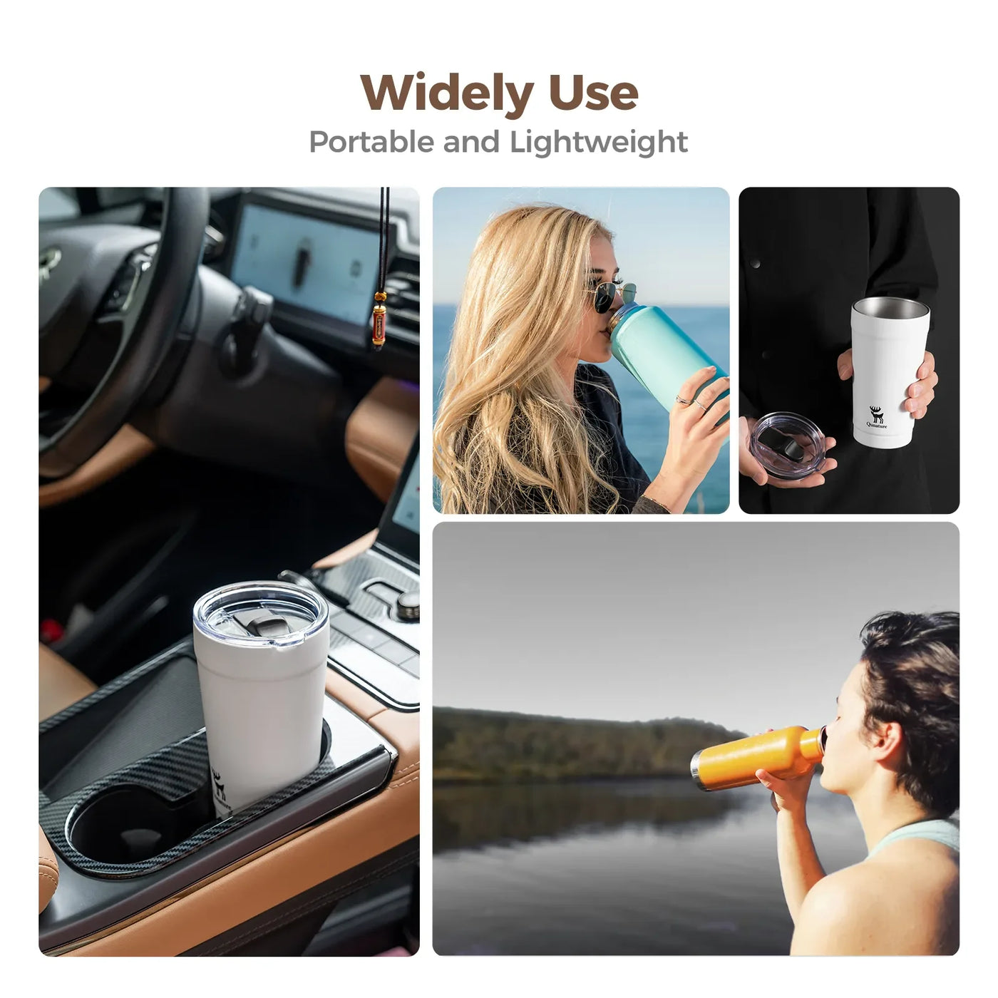 Stainless Steel Coffee Cup with Eco-Friendly Design, 6-Hour Thermal Performance for Hot & Cold Drinks
