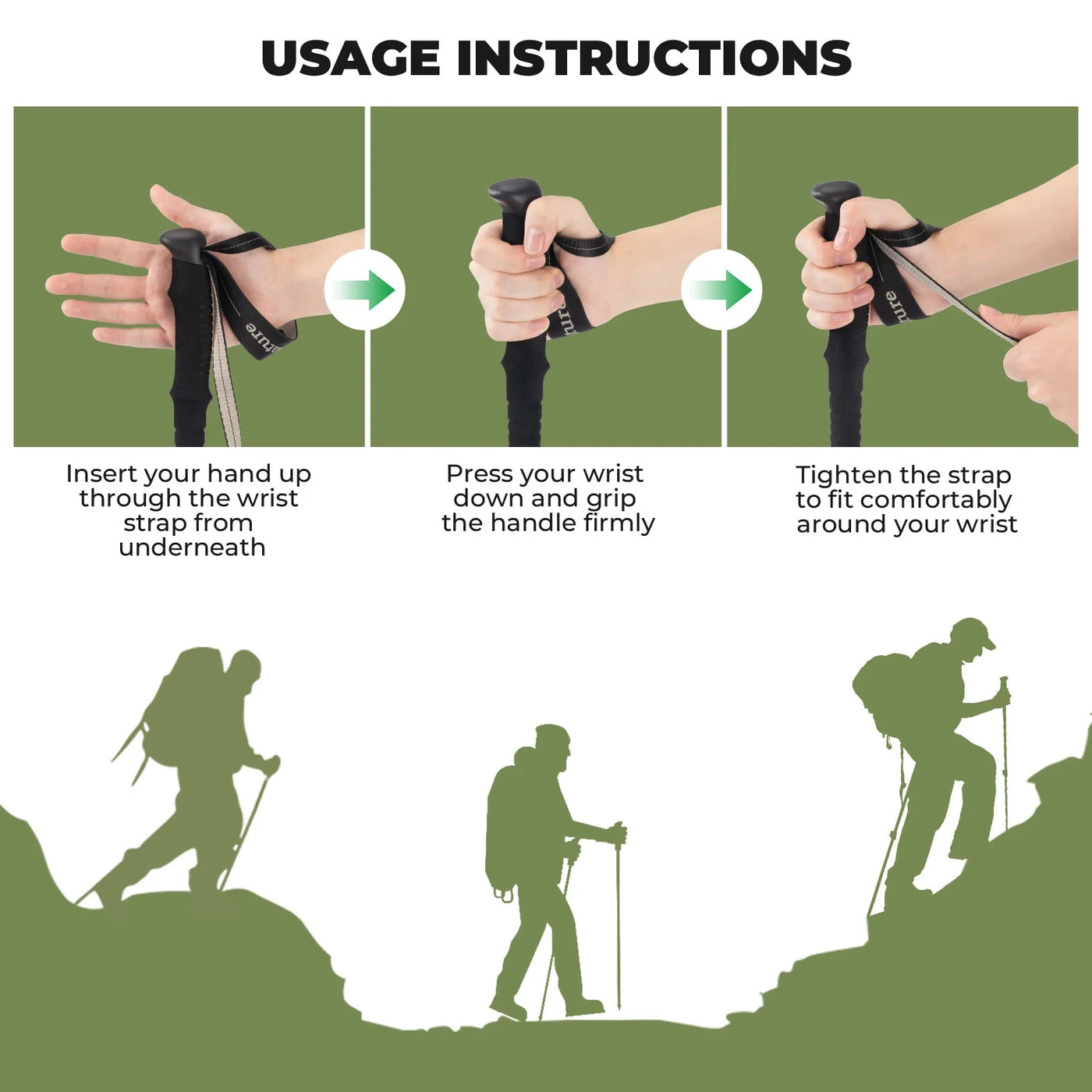 Ultra-Light 3-Section Trekking Pole