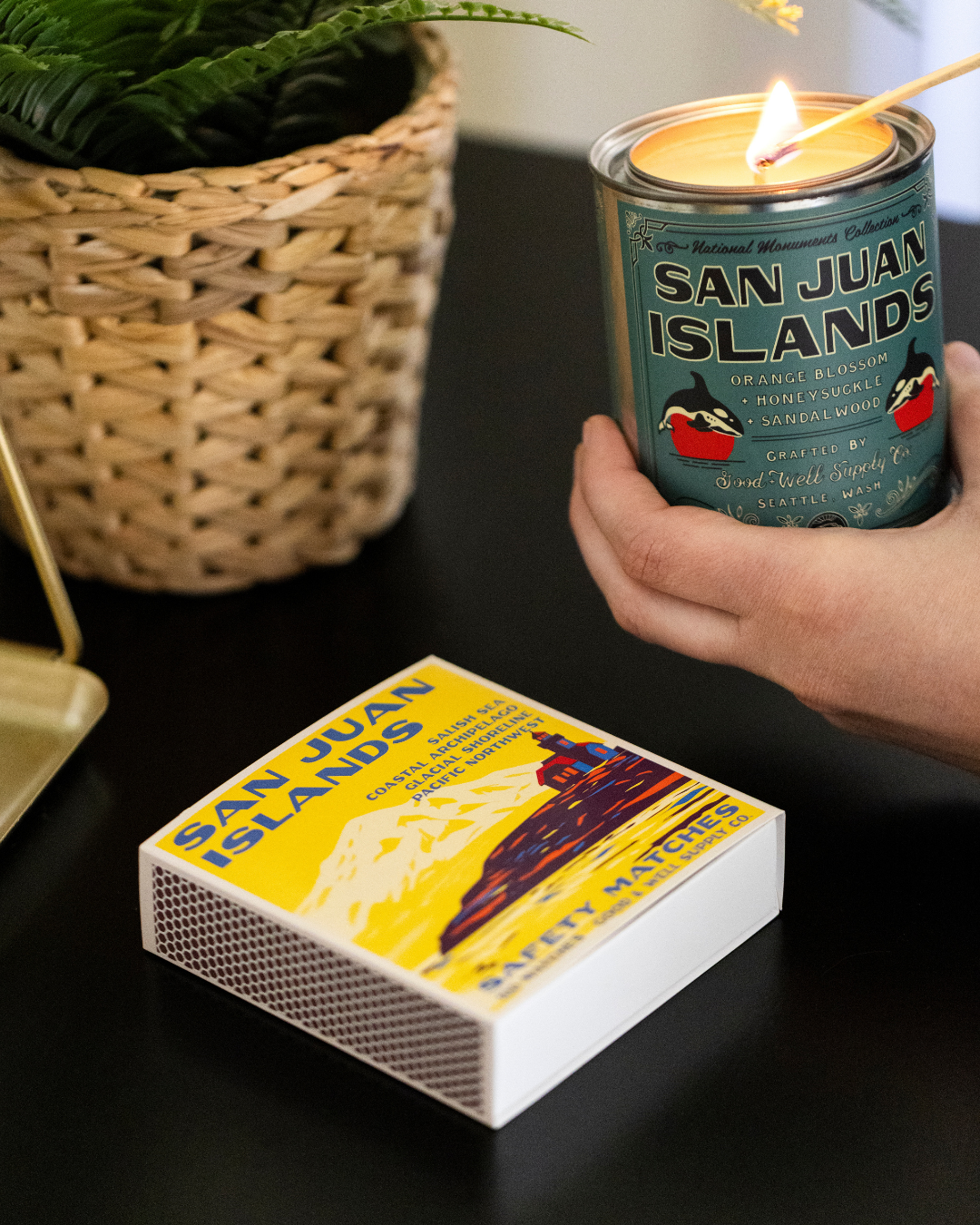San Juan Islands Vintage National Park Cabin Matches