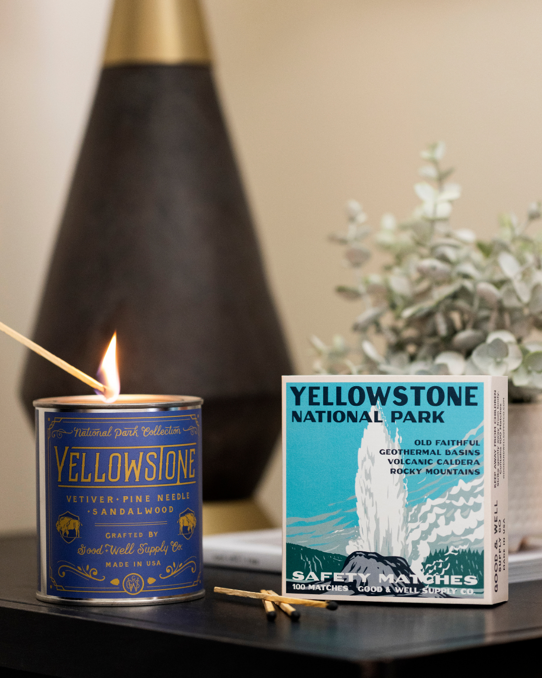 Yellowstone Vintage National Park Cabin Matches